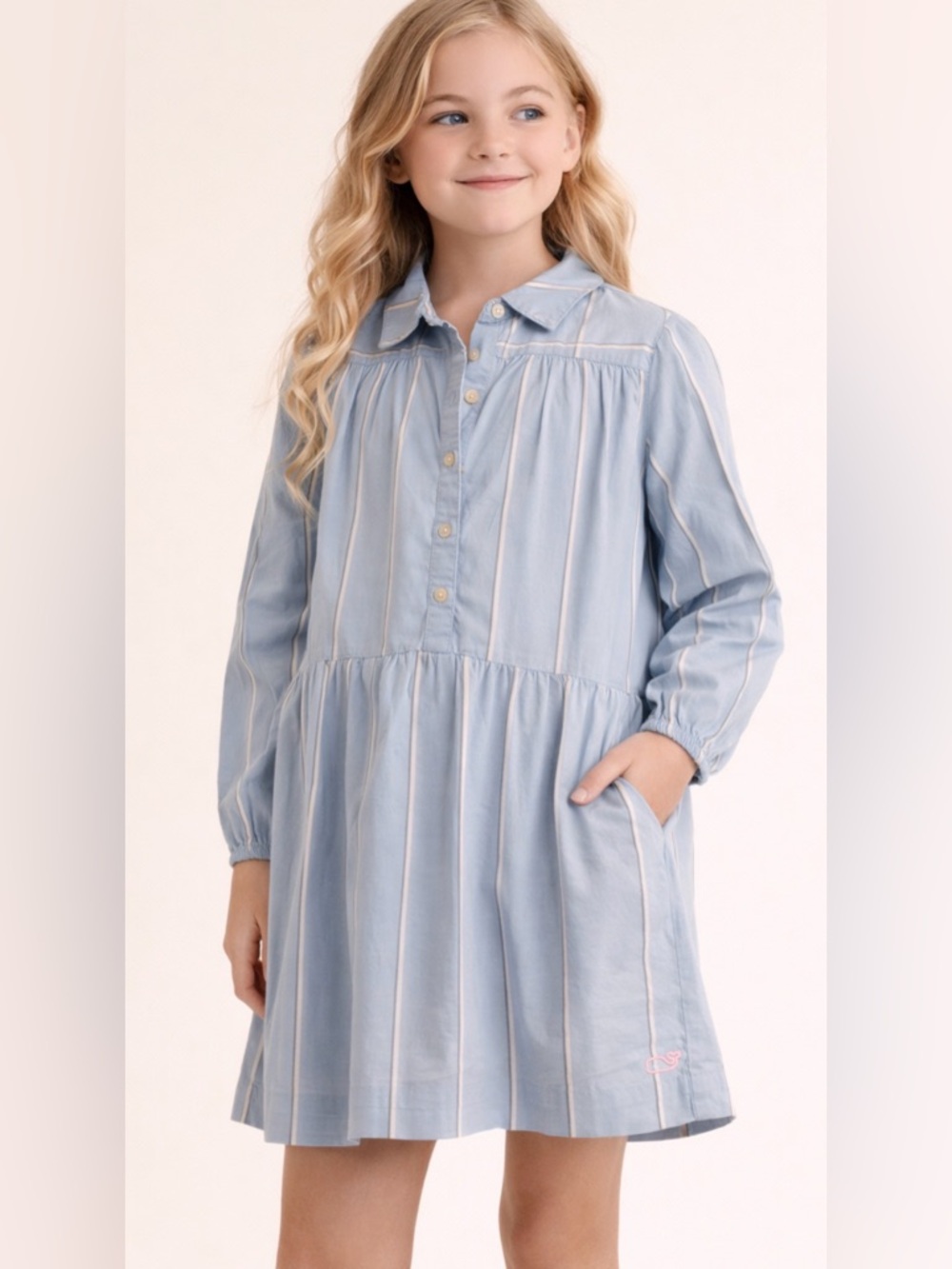 Vineyard Vines Gray‎ Striped Kids Dress